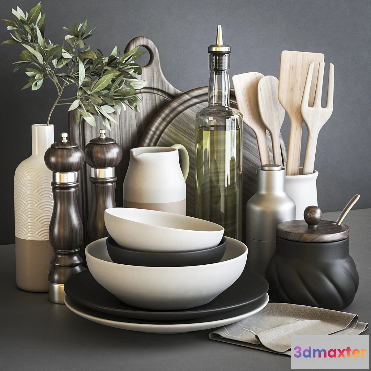 1439482 - Tableware and decor for the kitchen 3D Max