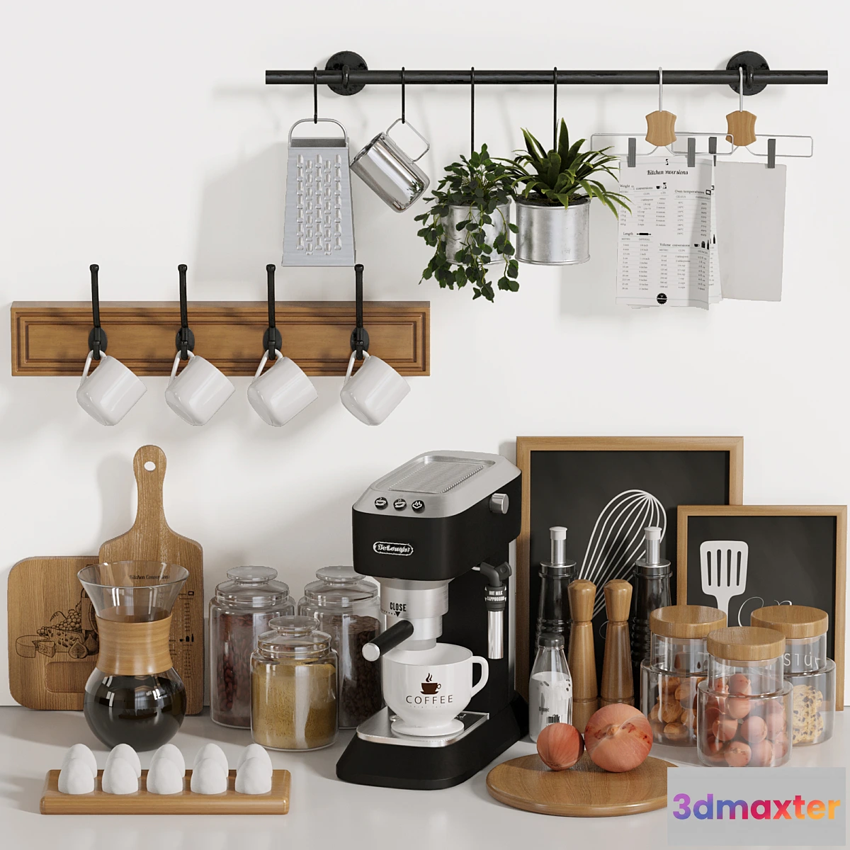 1440150 - kitchen shelf accessories 3D Max