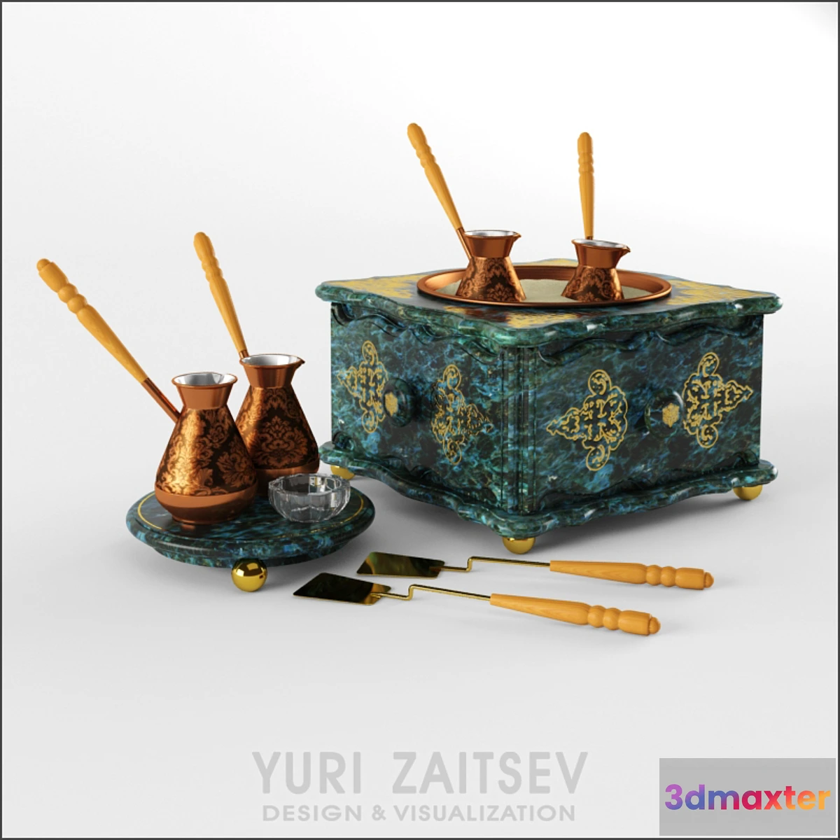 1440572 - Coffee in the sand 3D Max