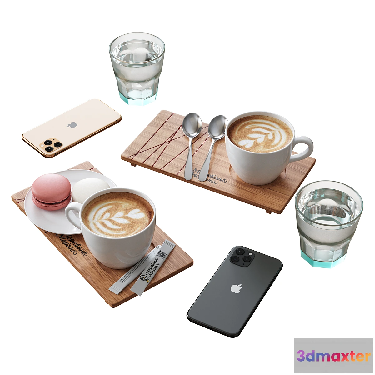 1442070 - Decorative Set For Cafe Table Set2 3D Max