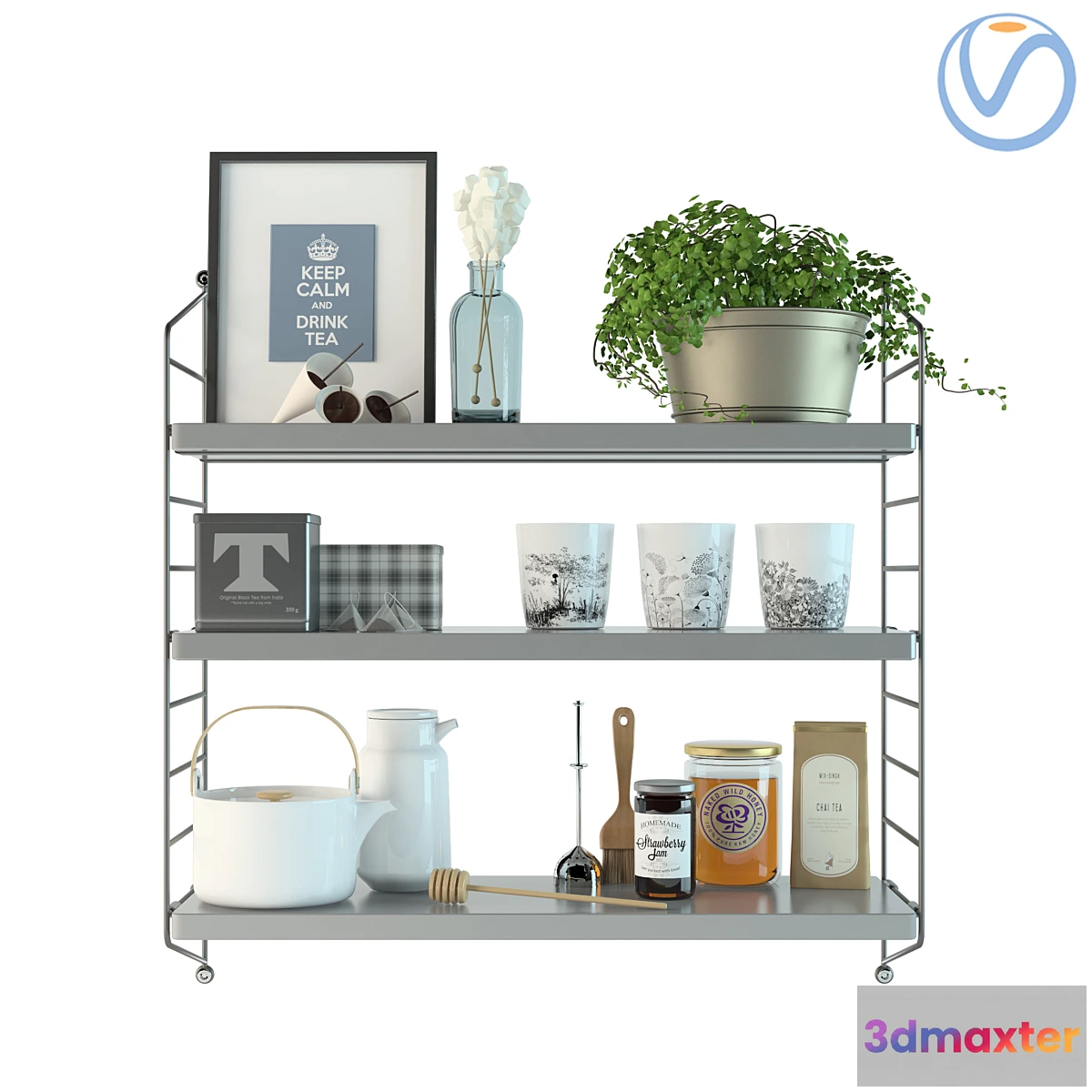 1449244 - Decor Set with Tea 3D Max