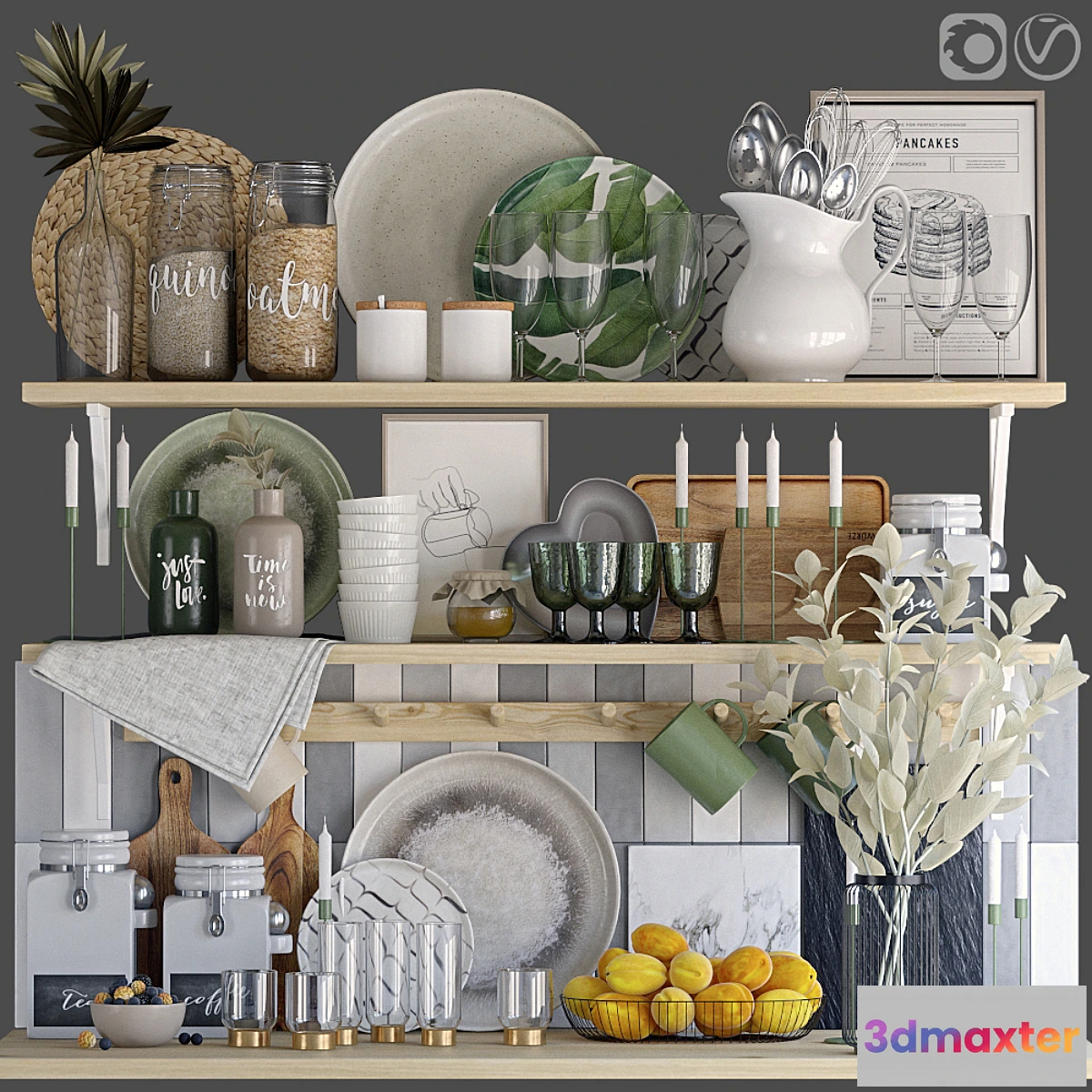 1470686 - Decorative set for the kitchen 10 3D Max