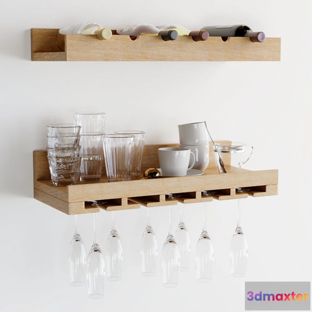 1470938 - Shelf for wine and glasses 3D Max