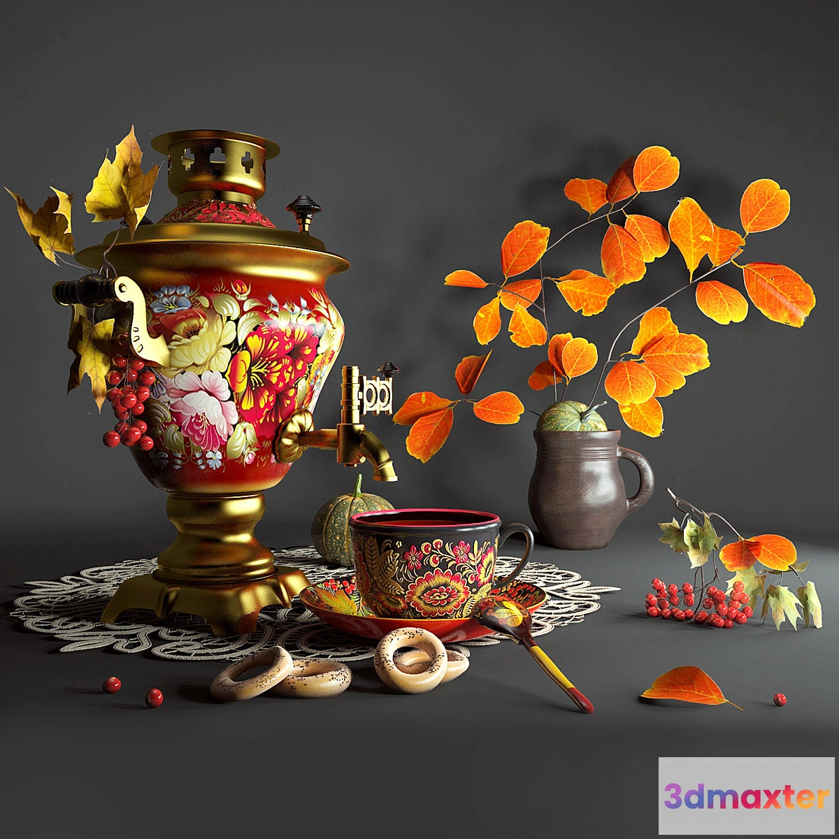 1471626 - Russian tradition still life 3D Max