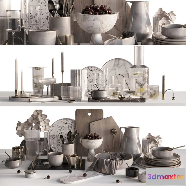 1541075 - Table Decor Kitchen 3D Max