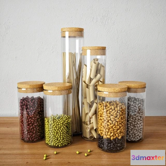 1543937 - Decorative set Kitchen banks 3D Max