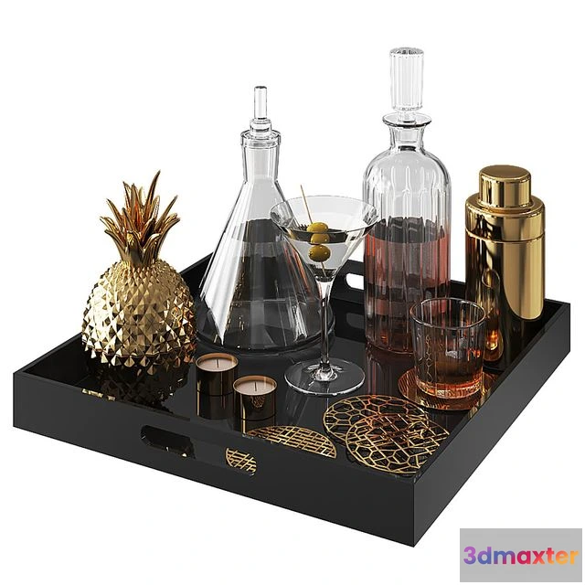 1545906 - Home Bar Tray 3D Max