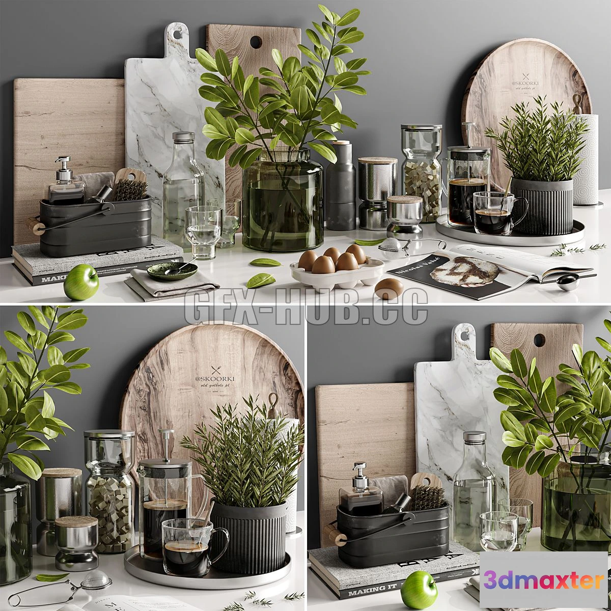 1565778 - kitchen accessories 013 with boards 3D Max