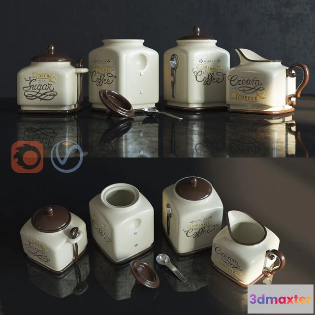 1566554 - New Coffee Themed Canister 3D Max