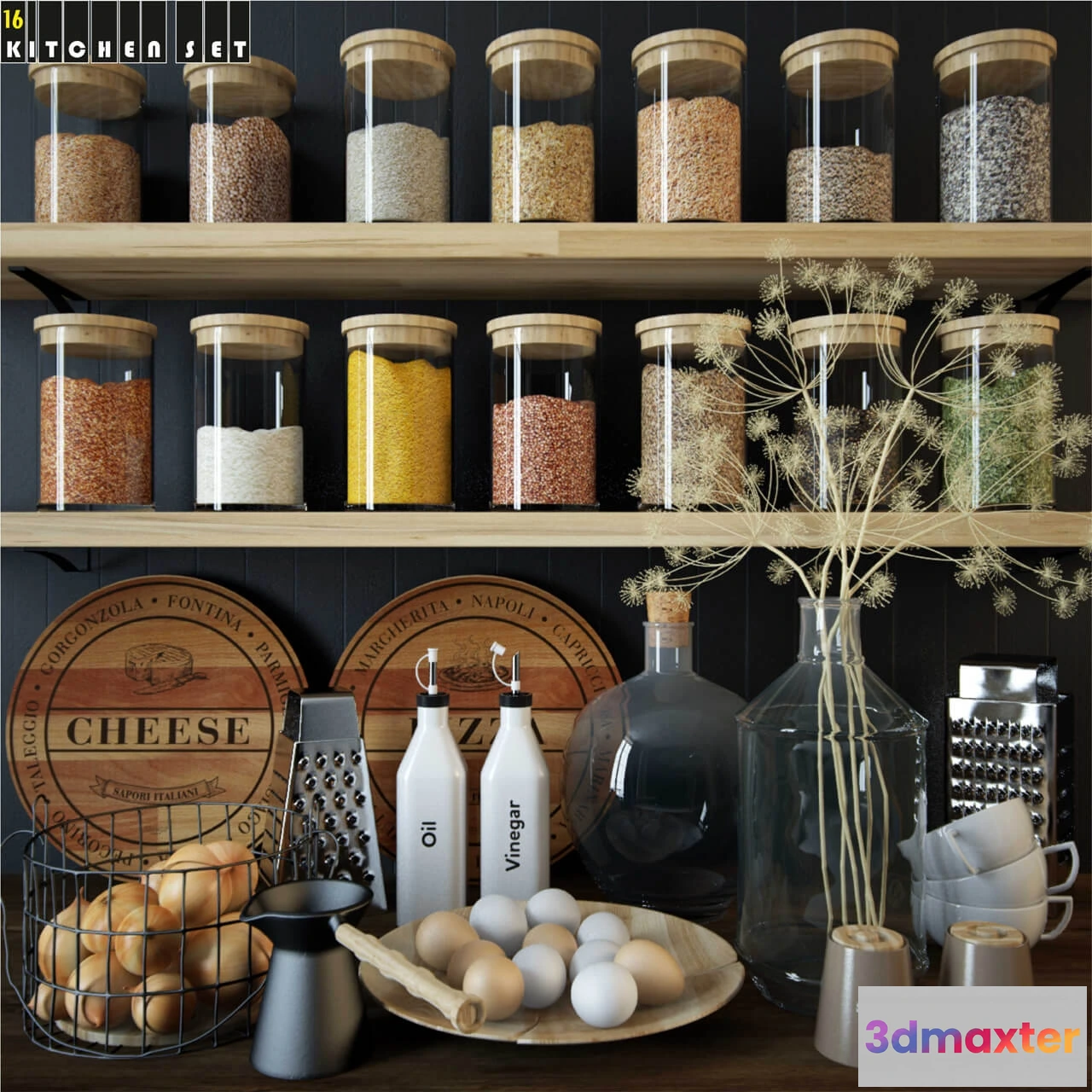 1646520 - kitchen - Kitchen set 16 3D Max