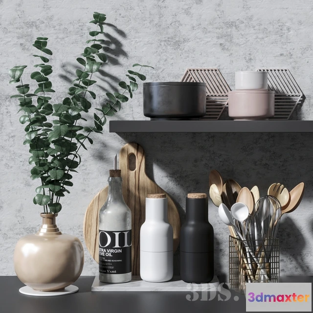 1646554 - kitchen - Kitchen set  Kitchen decor 3D Max