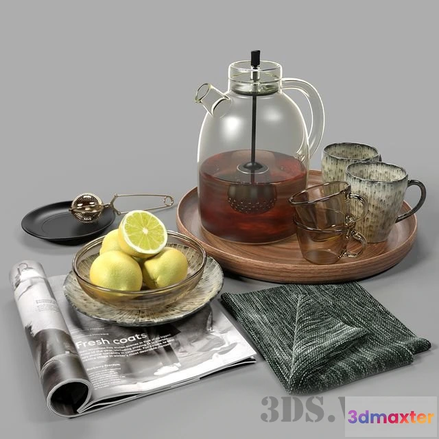 1646582 - kitchen - Tea set in Scandinavian style 3D Max
