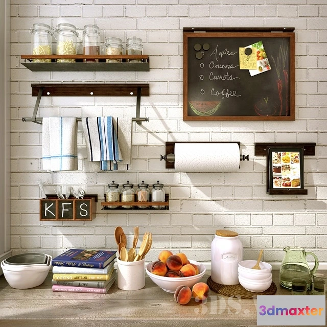 1646604 - kitchen - Decorative set for the kitchen 3D Max