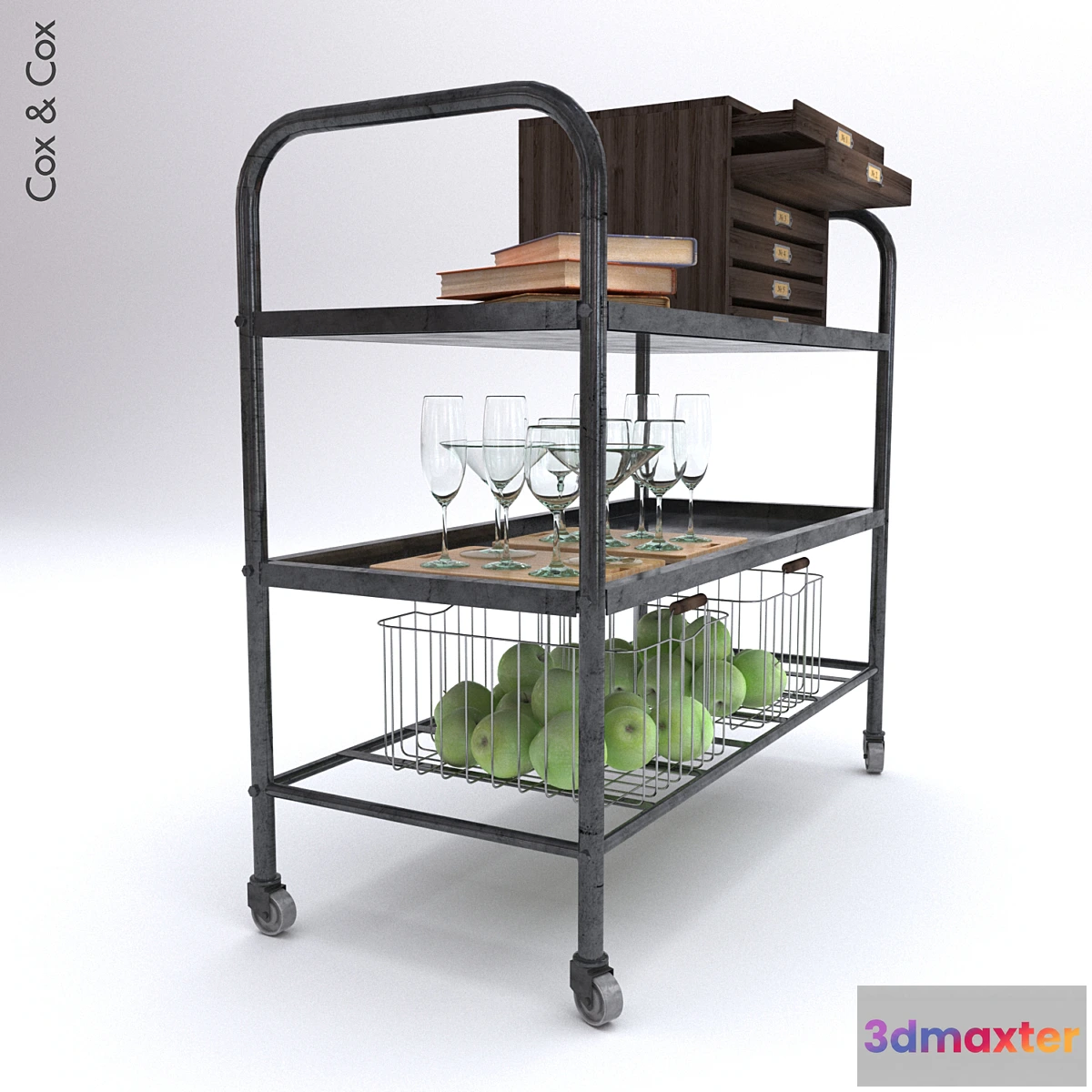 577760 - Vintage Metal Trolley - Cox & Cox