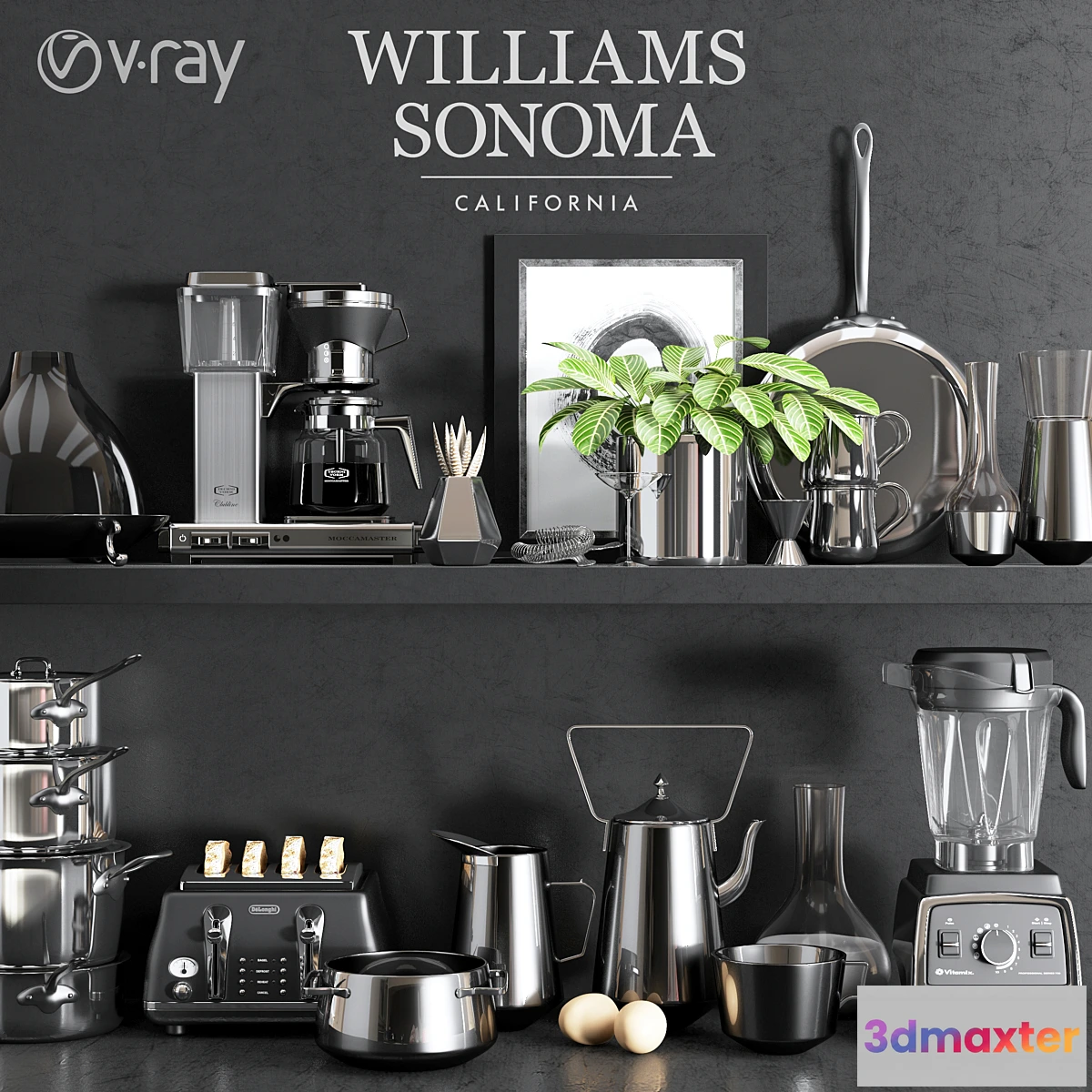 578104 - Williams Sonoma Chrome Set