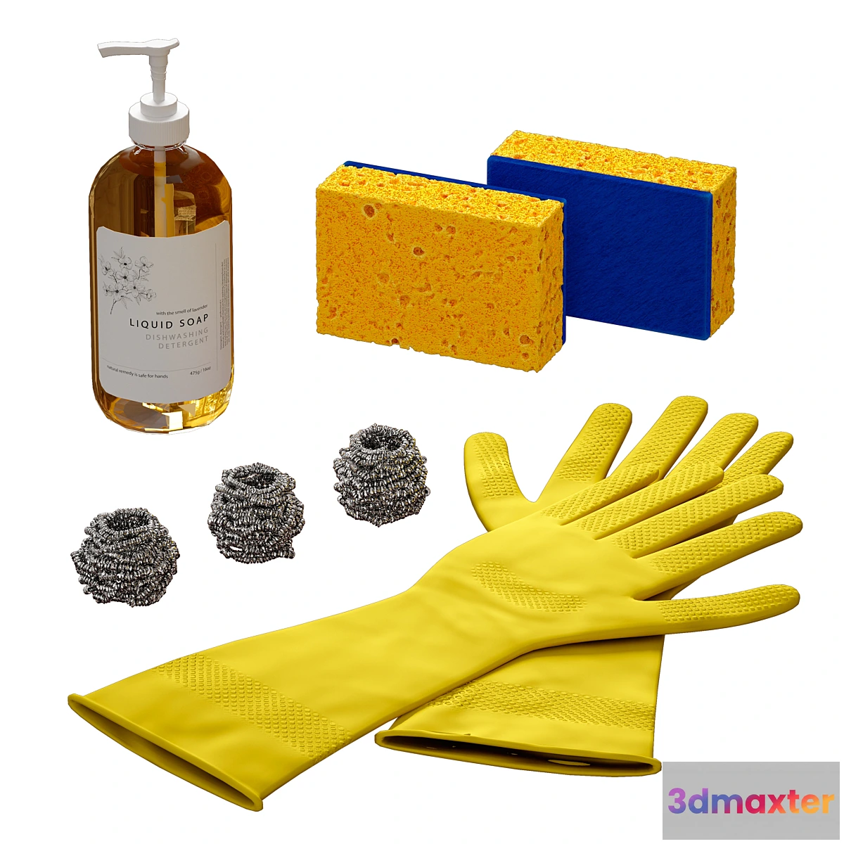 685208 - Dishwashing set Sponge Gloves
