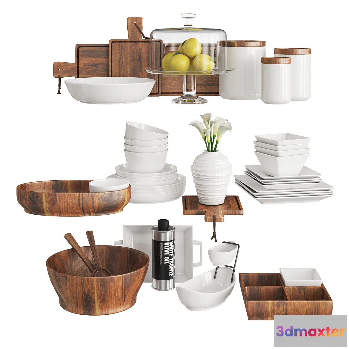 775671 - Kitchen Set Wood and White