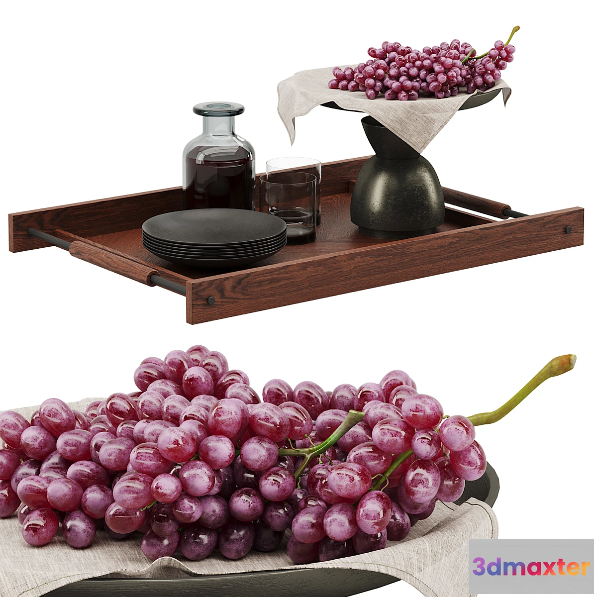 775829 - Decorative set with grapes - No.3