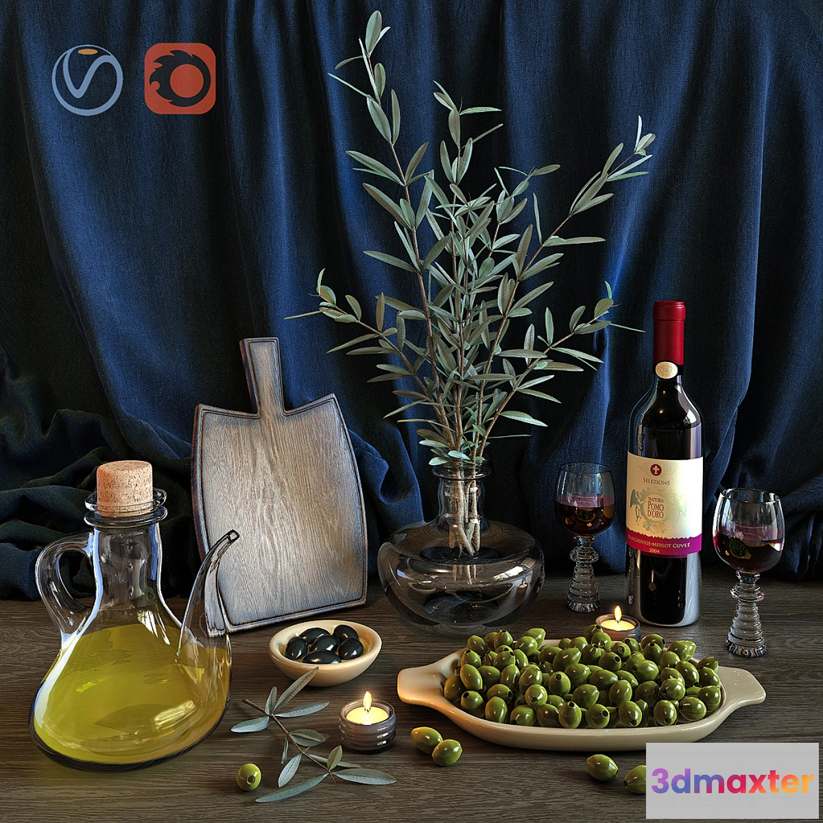 897340 - Wine & Olive Set - No.2