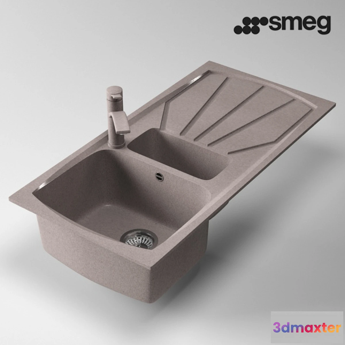 1279998 - Flush composite sink Smeg LSE1015AV 3D Max