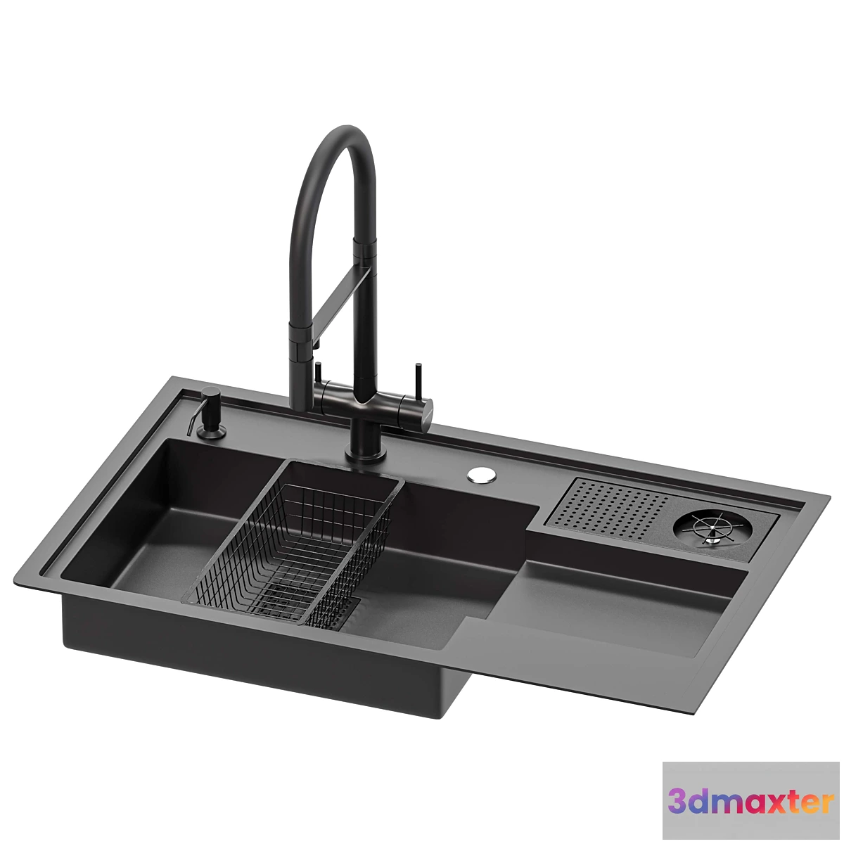 1303487 - Sink Stainless Steel Cup Washer Sink Kitchen 3D Max