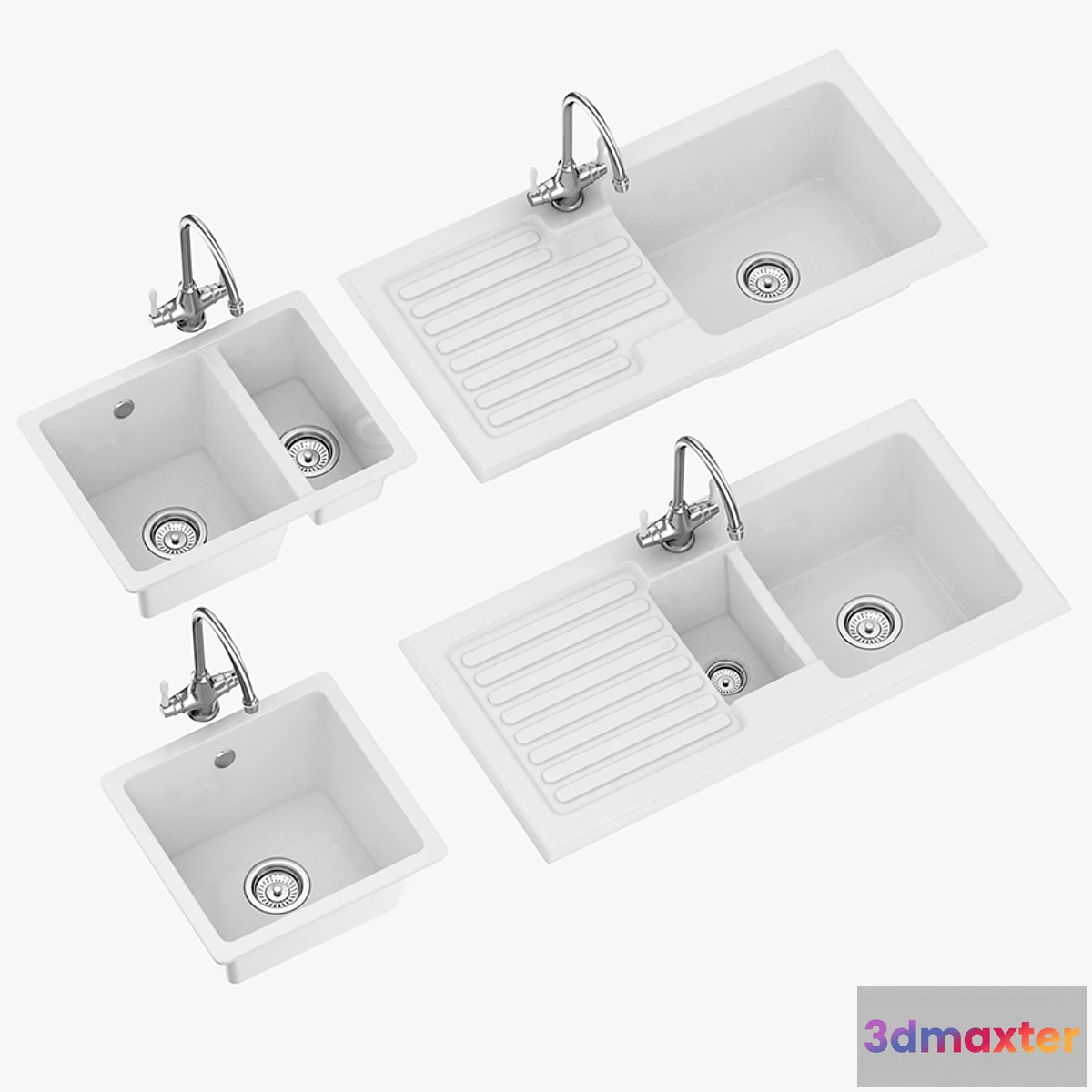 1407164 - Rangemaster - Ceramic Kitchen Sinks 3D Max