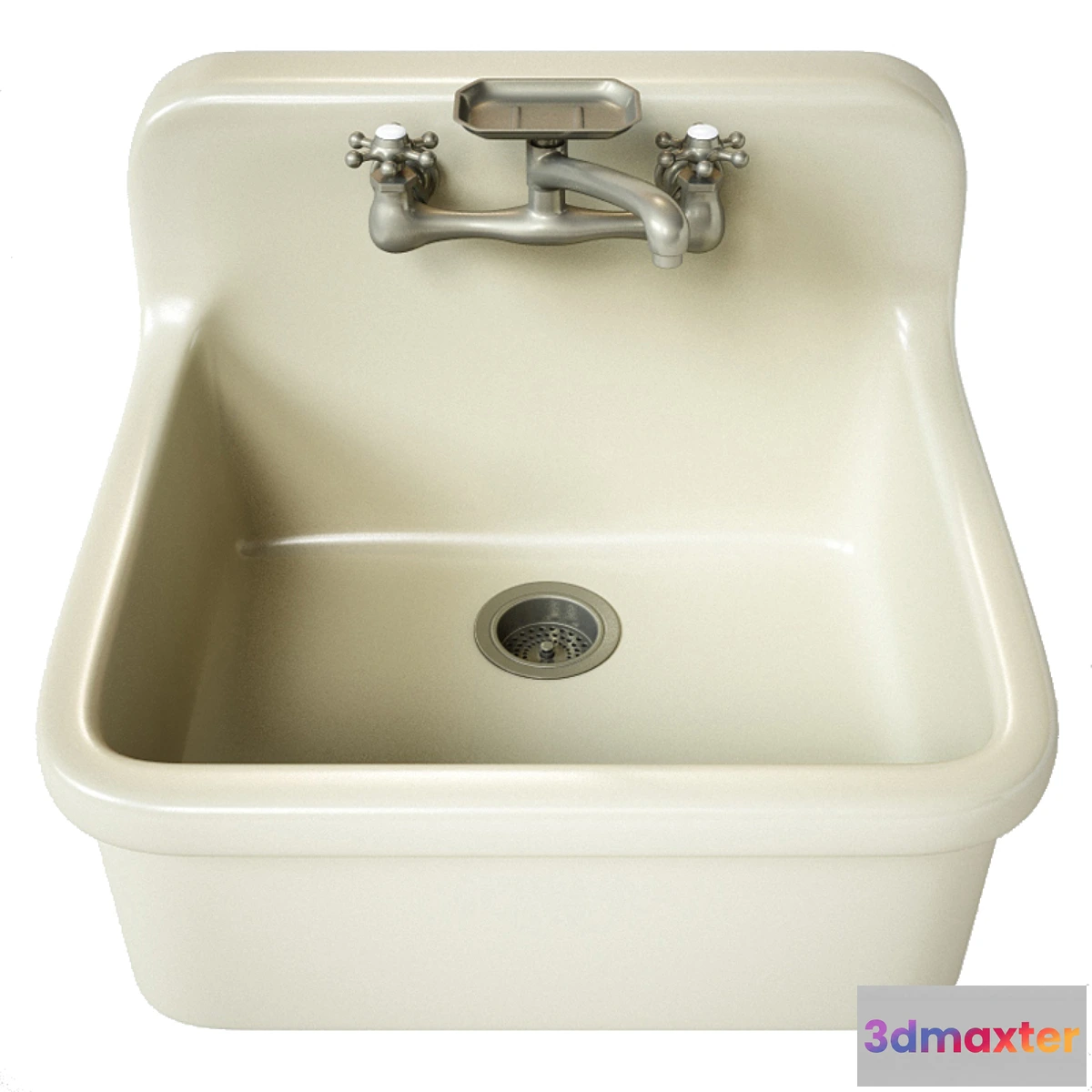 1420470 - Kohler_Gilford apron-front wall-mount kitchen sink 3D Max