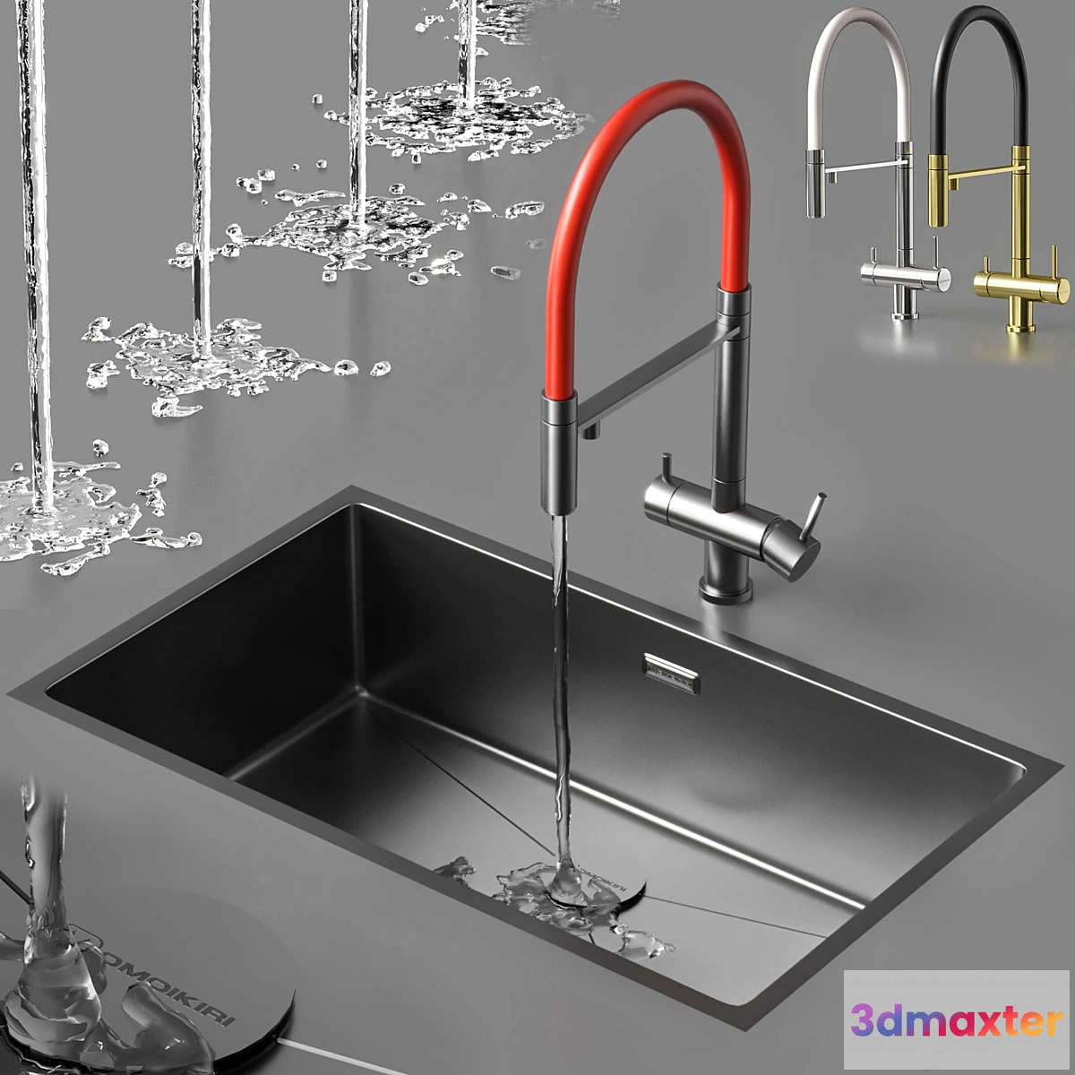 1458116 - KANTO LG-BL mixer and TAKI 74-U_IF IN sink from Omoikiri 3D Max