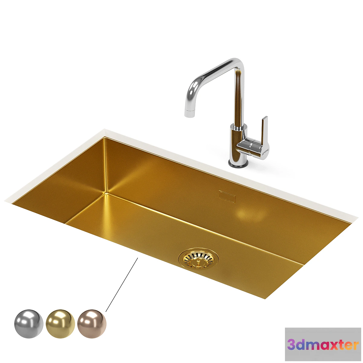 1469272 - SMEG kitchen sink VSTR71BRX 3D Max