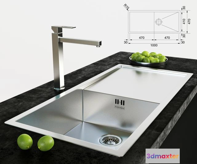 1540641 - franke sink and faucet 3D Max