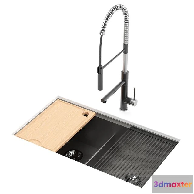 1542939 - KRAUS KWU112-33 kitchen sink 3D Max