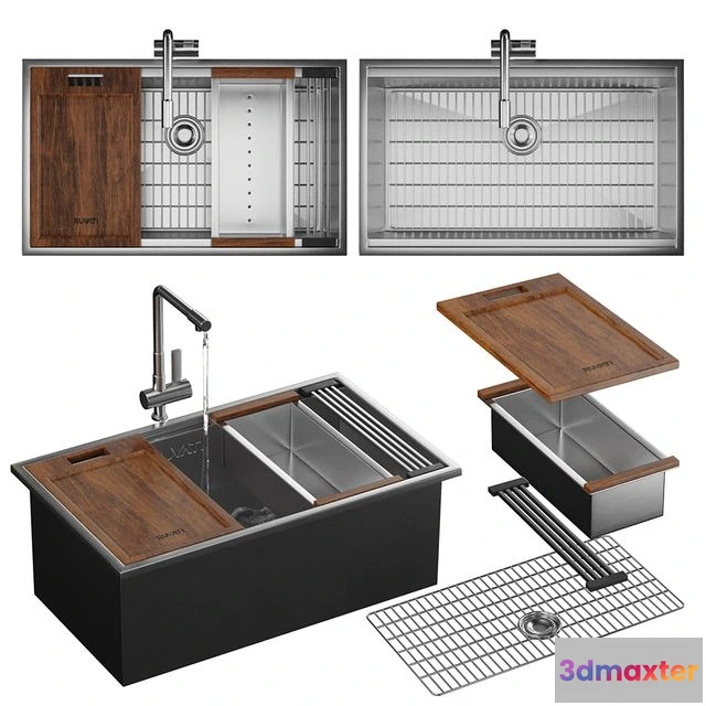 1554547 - Ruvati kitchen sink 3D Max