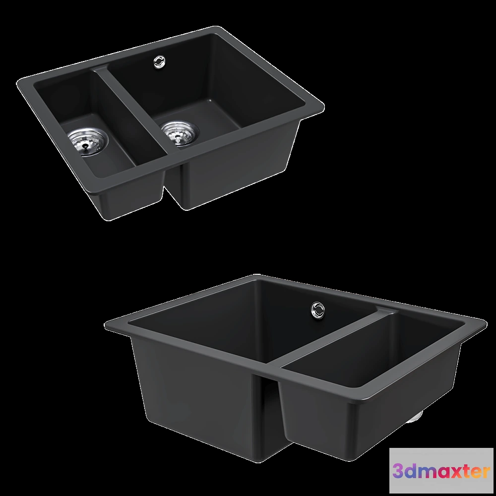 1646656 - SCHOCK - Sink Quadro 60 Plus Cristalite 3D Max