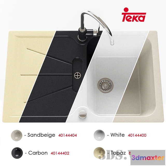 1646686 - kitchen - Sink Teka Cara 45B TG 3D Max