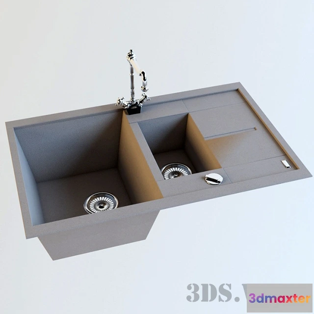 1646692 - kitchen - Sink Blanco Metra 6S compact Mixer Blanco Tera 3D Max