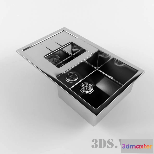 1646696 - kitchen - Washer with drainer and dryer 3D Max