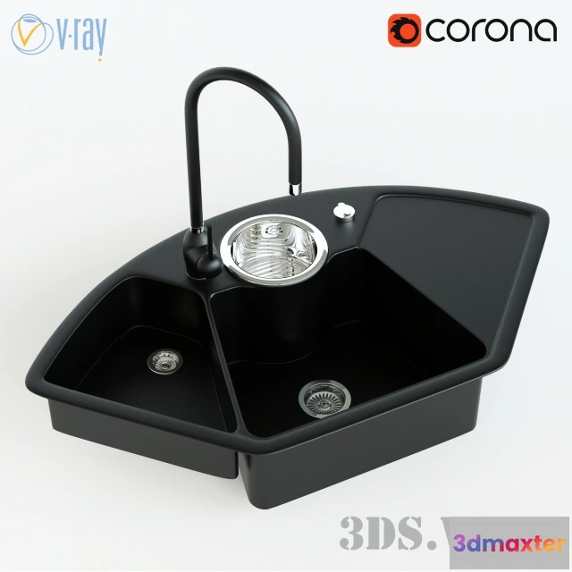 1646718 - kitchen - Corner sink Solo Corner - Villeroy & Boch 3D Max