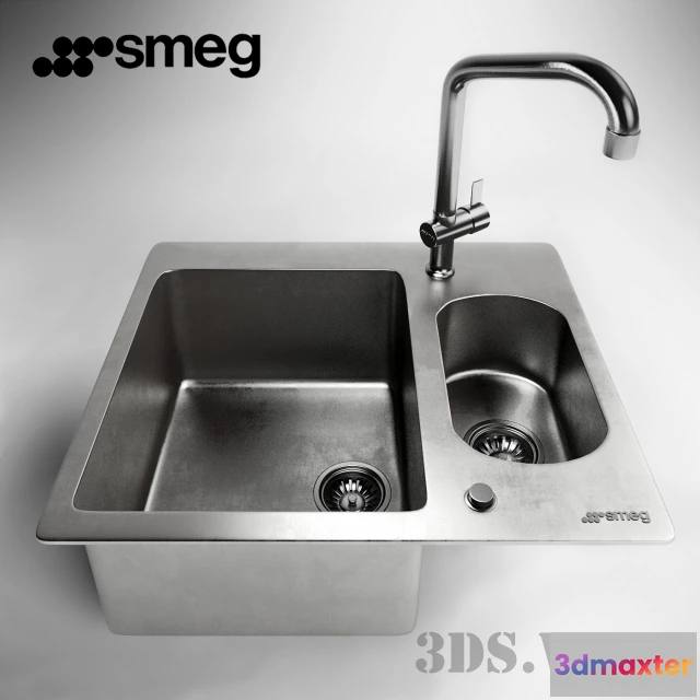1646734 - kitchen - Smeg SRO3416 sink 3D Max
