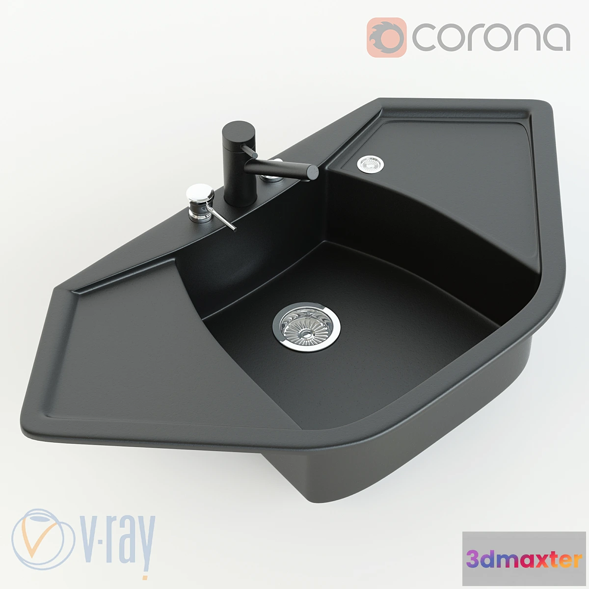 637697 - Corner sink Corax