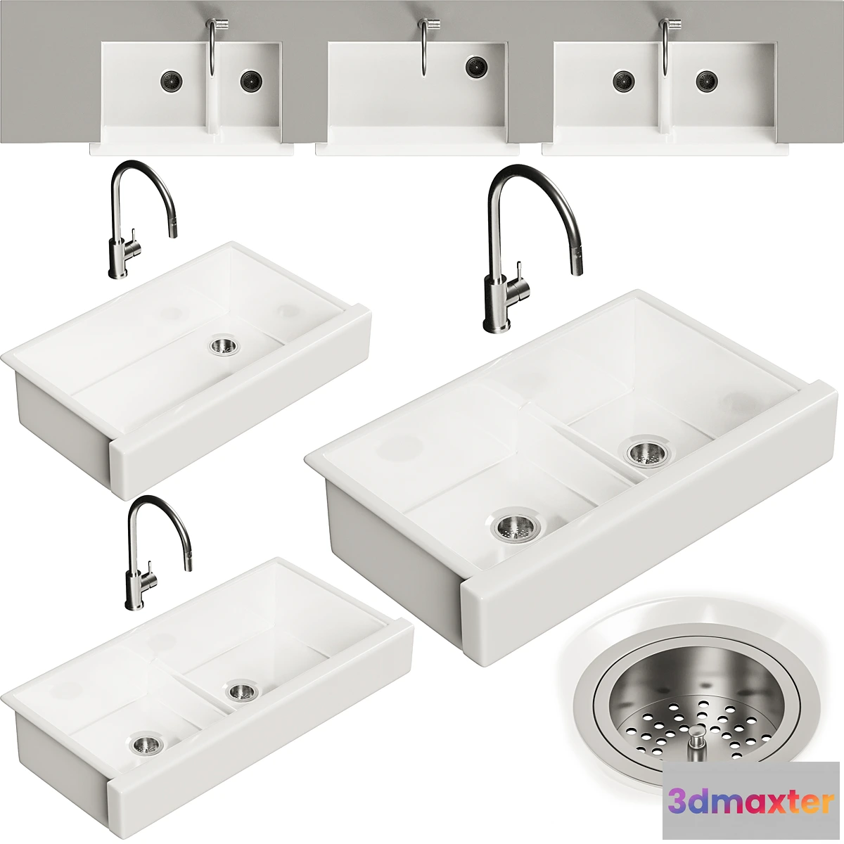 712408 - KOHLER - Whitehaven sink set with faucet