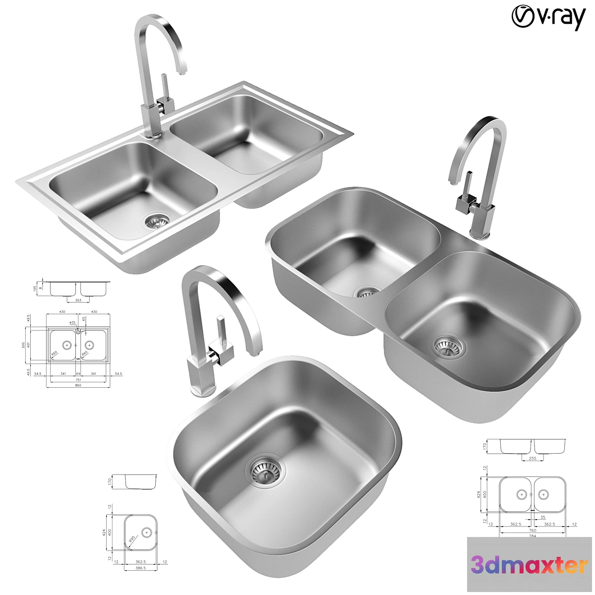 776125 - Collection of kitchen sinks 09