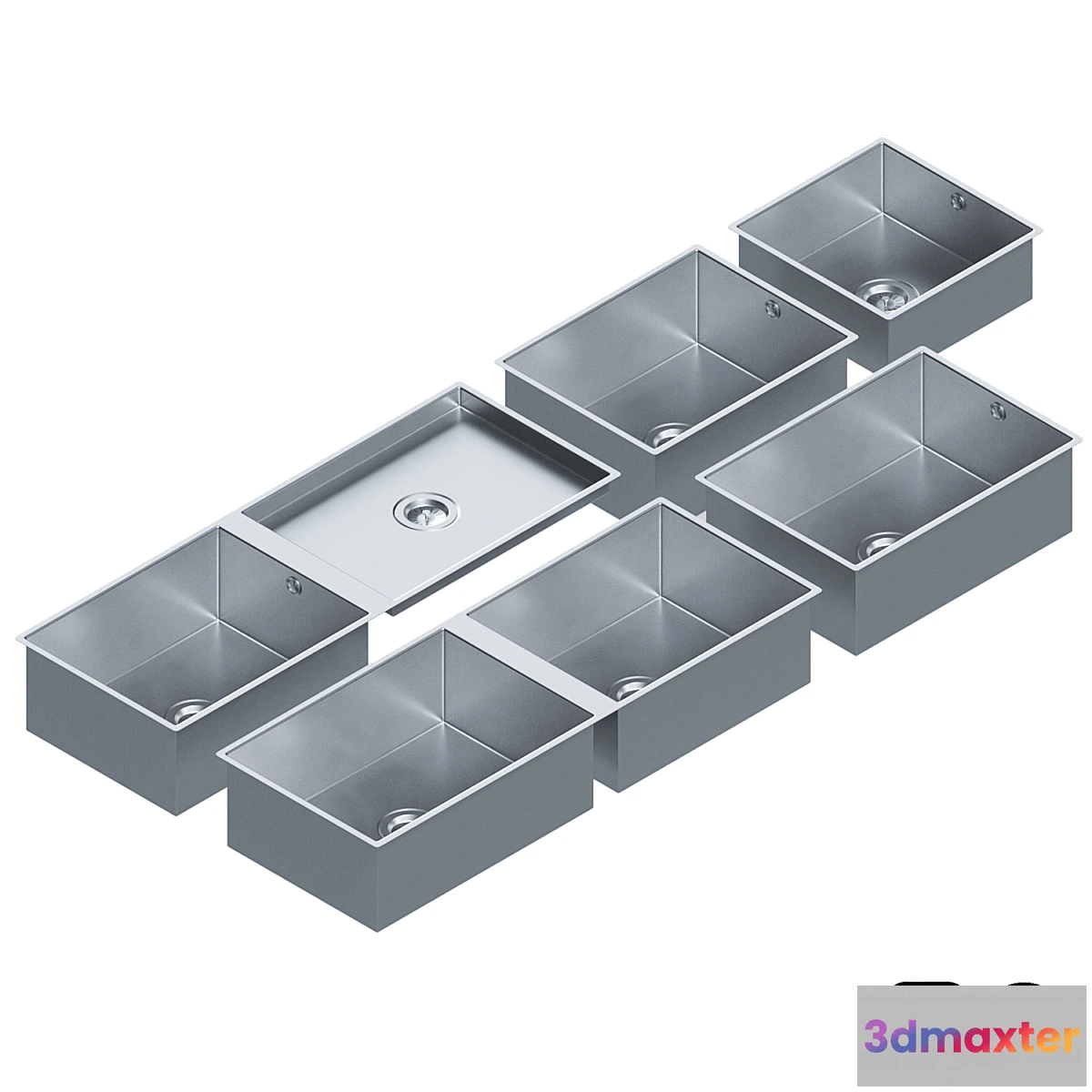 787548 - Stainless Steel Sinks by Dornbracht Set 01