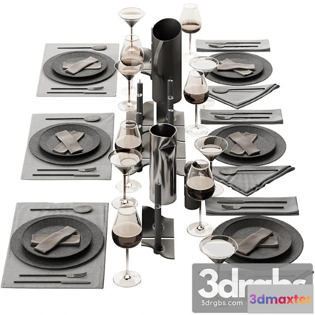 1044024 - 063 tableware decor set 01 dark matte 00