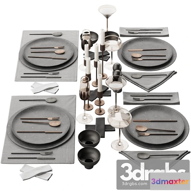 1044026 - 065 tableware decor set 03 ceramic bronze black 00