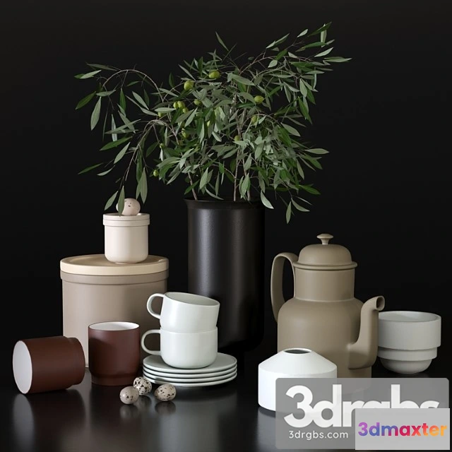 1044134 - Decorative set with dishes for the kitchen