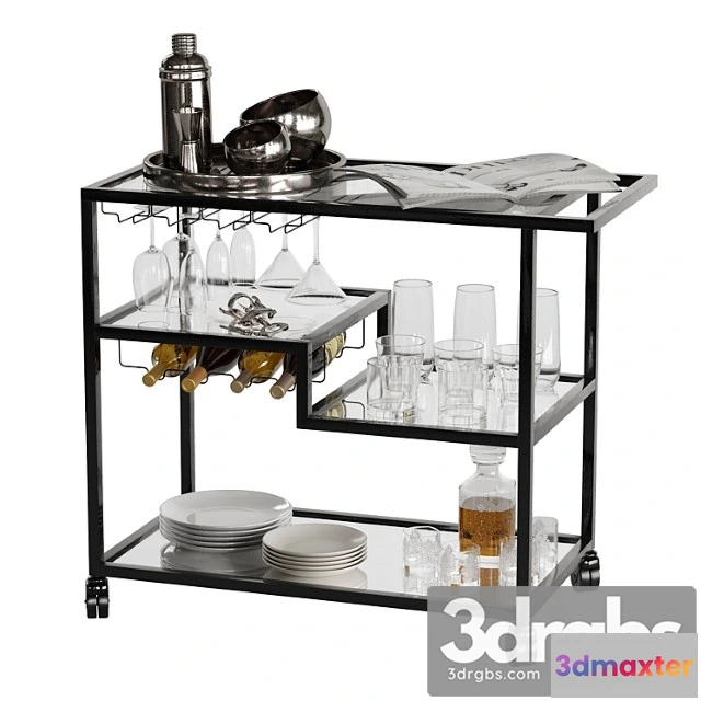 1044152 - Drink bar cart set 3