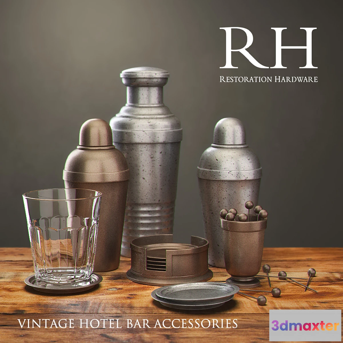 1289492 - Restoration Hardware - Vintage Hotel Tableware I 3D Max