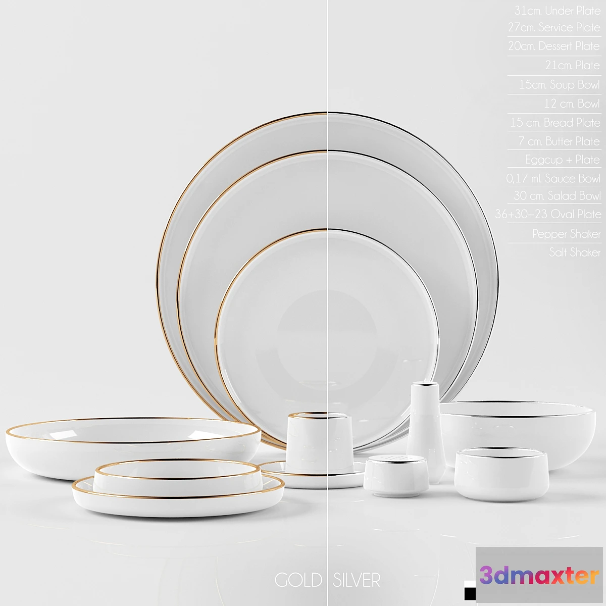 1305239 - PLATE SET 3D Max