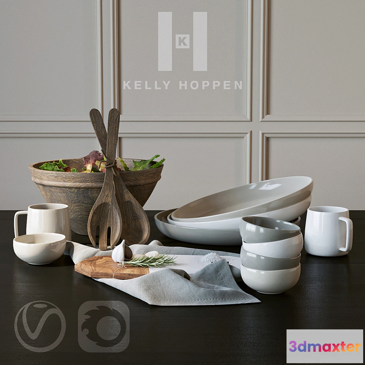 1312148 - Kelly Hoppen  Tableware 3D Max