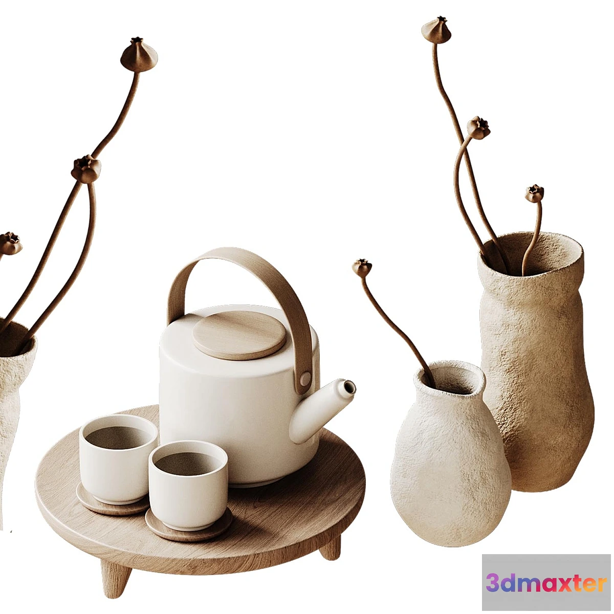 1315732 - Japandi Decorative Set 3D Max
